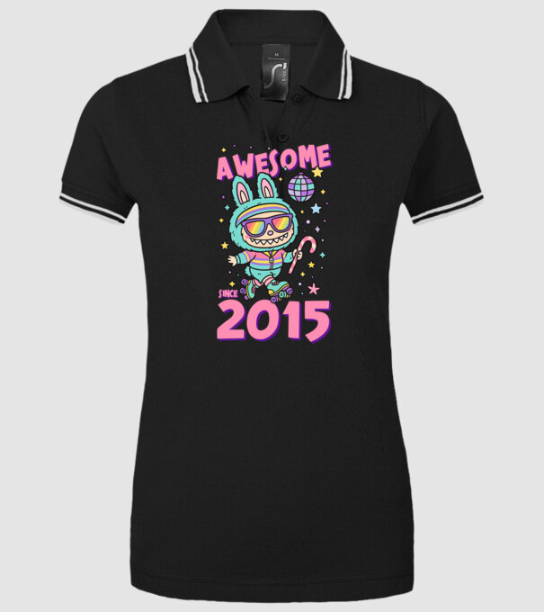 Awesome since 2015 - Labubu model negru pe tricou