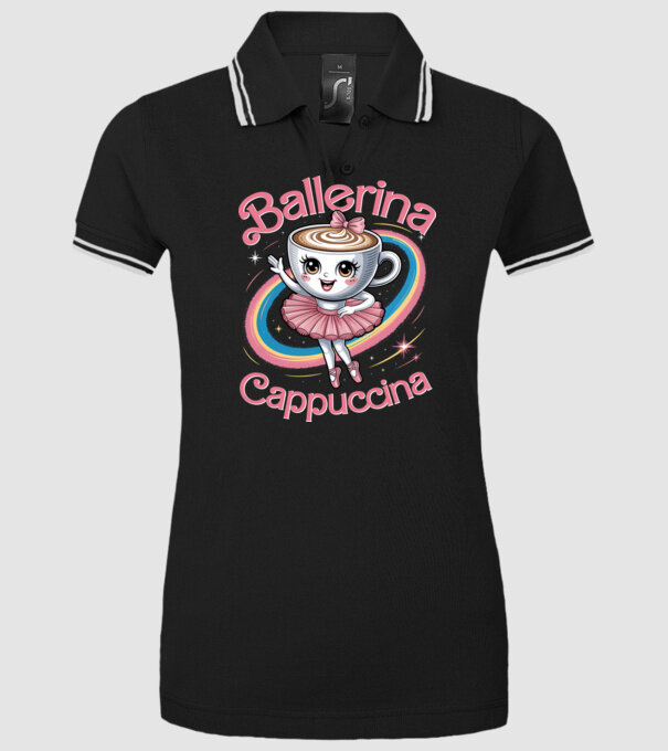 Ballerina Cappuccina model negru pe tricou