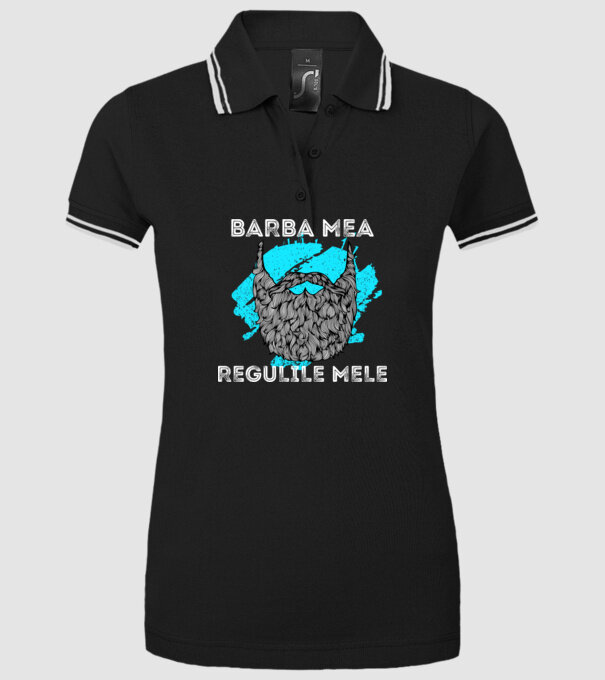 barba mea - regulile mele model negru pe tricou