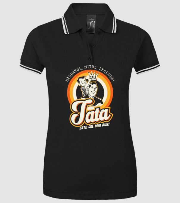 Bărbatul, mitul, legenda! Tata este cel mai bun! model negru pe tricou