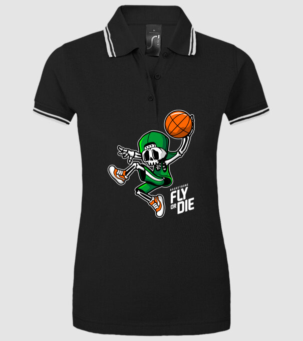 Basketbone model negru pe tricou