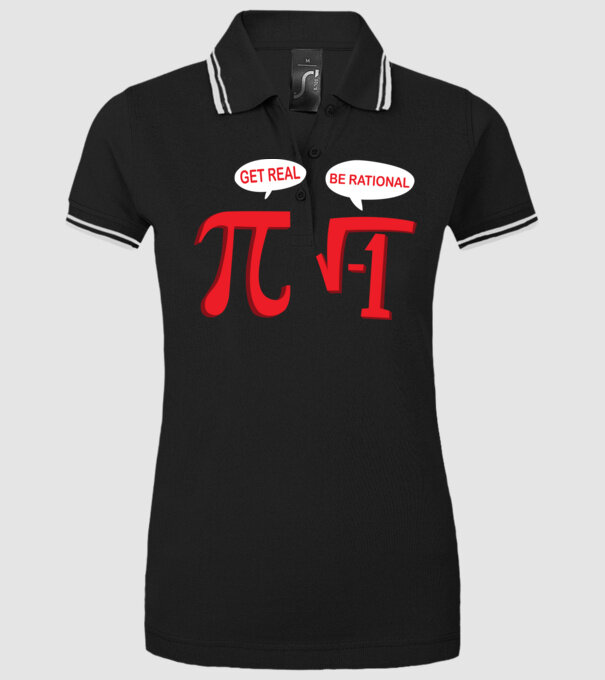 Be rational PI model negru pe tricou
