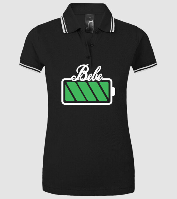 Bebe încărcat model negru pe tricou