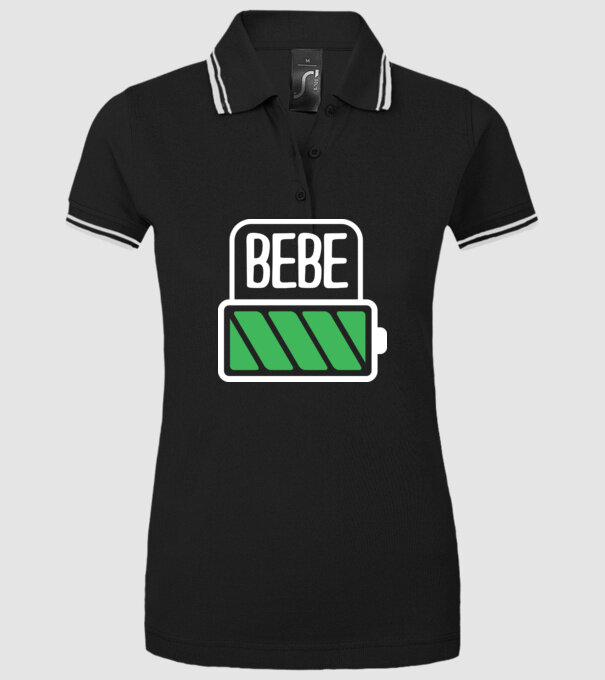 Bebe încărcat model negru pe tricou