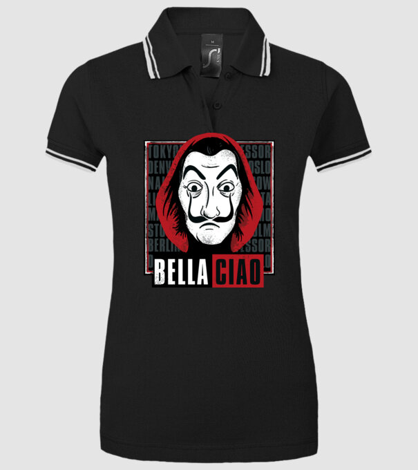 bella ciao dali model negru pe tricou