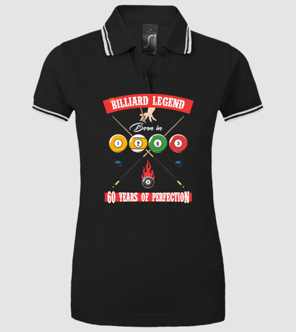 Billiard legend born in 1963 model negru pe tricou