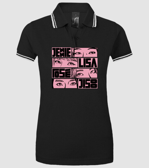 BlackPink manga model negru pe tricou