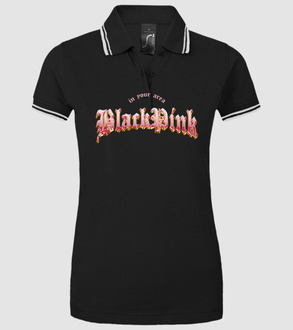 BLACPINK in your area model negru pe tricou