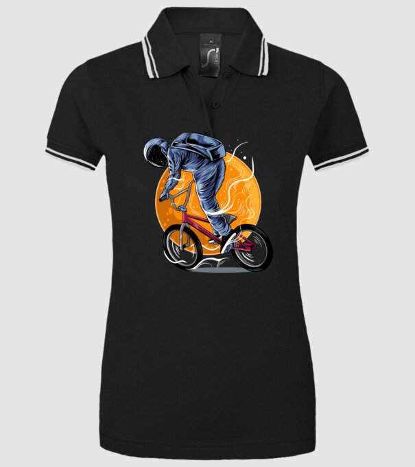 BMX space model negru pe tricou