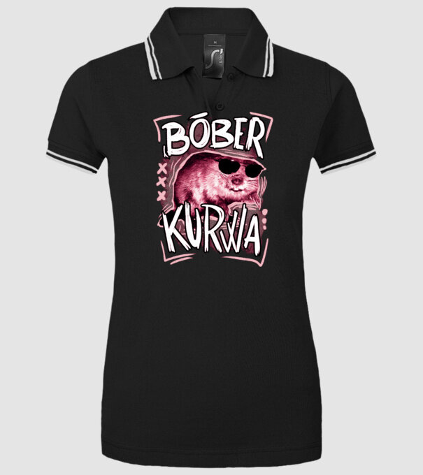 Bóber wtf model negru pe tricou