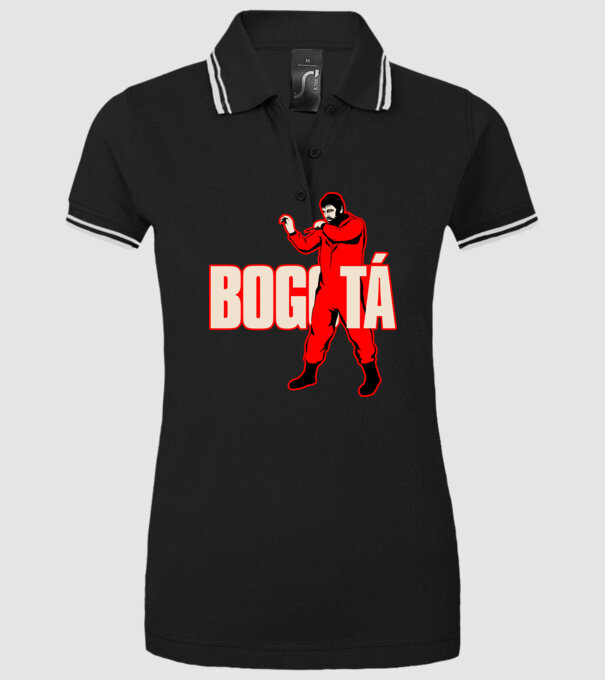 bogota la casa de papel model negru pe tricou