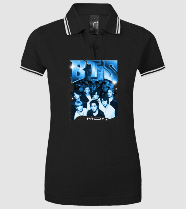 BTS model negru pe tricou