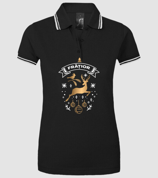 frățior christmas model negru pe tricou