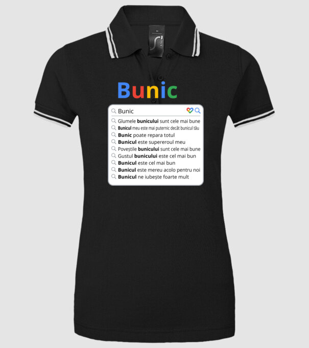 căutare Google Bunic model negru pe tricou