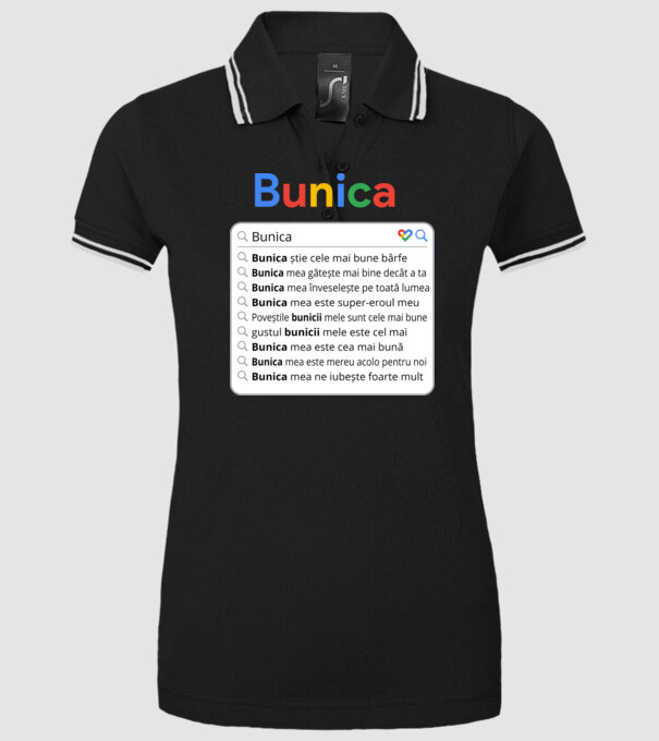 căutare Google Bunica model negru pe tricou