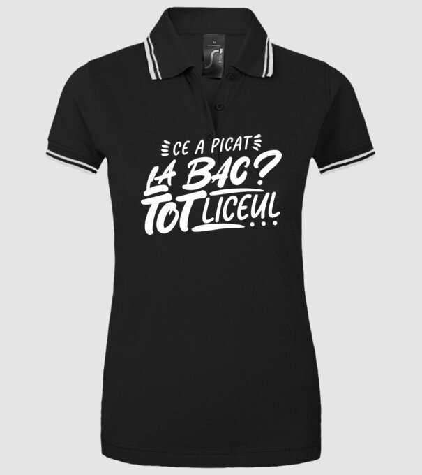 Ce a picat la bac model negru pe tricou