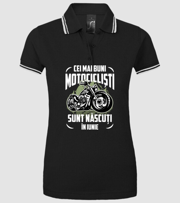 Cei mai buni motocicliști sunt născuți în Iunie model negru pe tricou