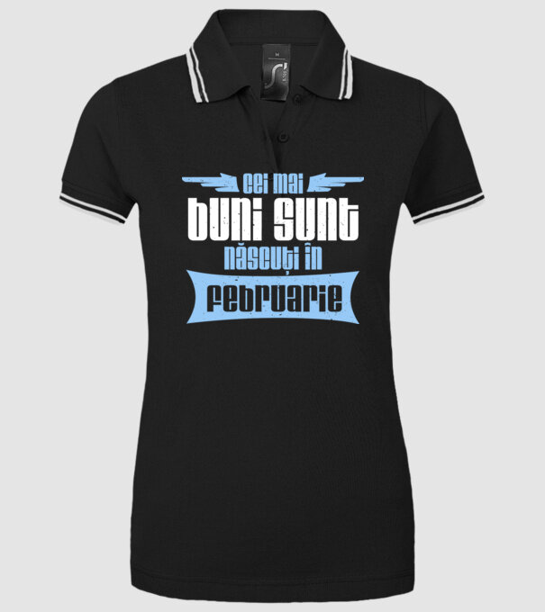 Cei mai buni sunt născuți în februarie model negru pe tricou