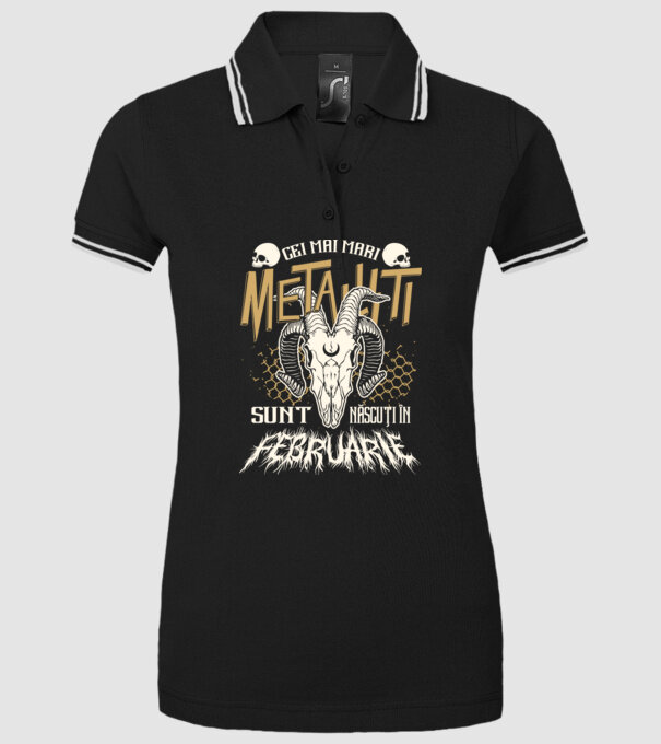 Cei mai mari metaliști sunt născuți în februarie. model negru pe tricou