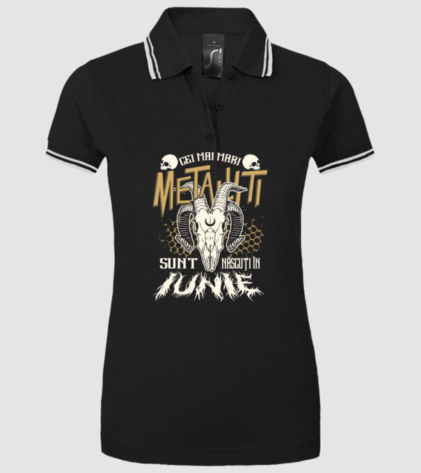 Cei mai mari metaliști sunt născuți în iunie. model negru pe tricou