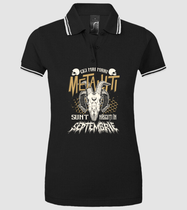 Cei mai mari metaliști sunt născuți în septembrie. model negru pe tricou