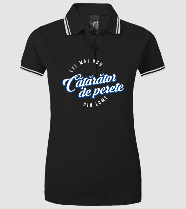 Cel mai bun cățărător de perete din lume model negru pe tricou