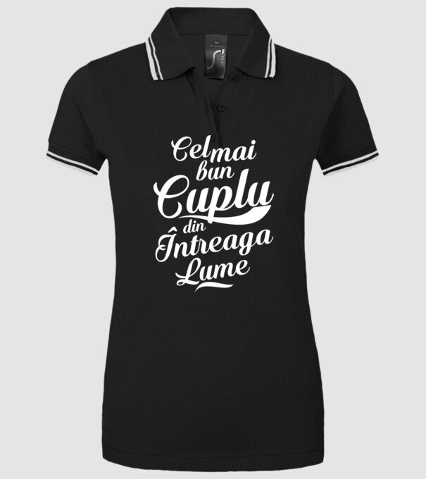 Cel mai bun cuplu din întreaga lume model negru pe tricou