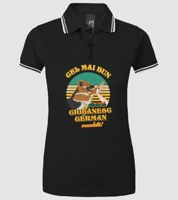Cel mai bun stăpân de ciobănesc german vreodată! model negru pe tricou