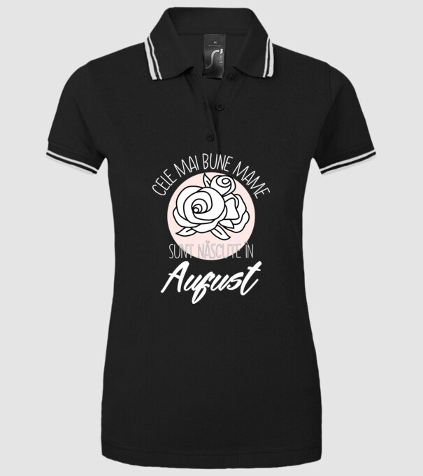 Cele mai bune mame sunt născute în August model negru pe tricou