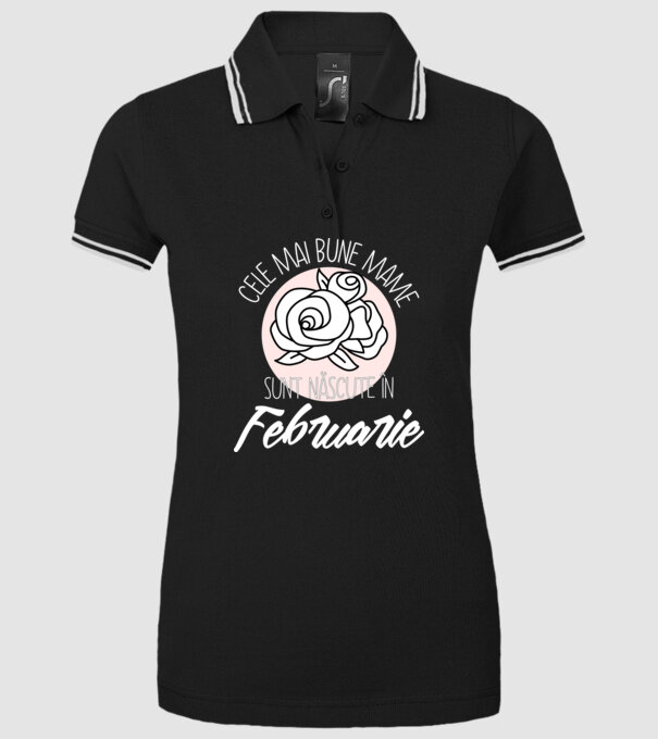 Cele mai bune mame sunt născute în Februarie model negru pe tricou