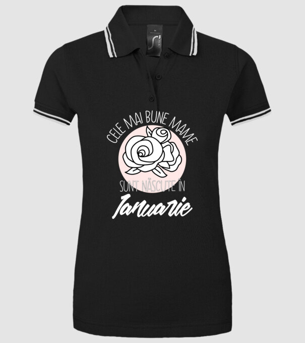 Cele mai bune mame sunt născute în Ianuarie model negru pe tricou