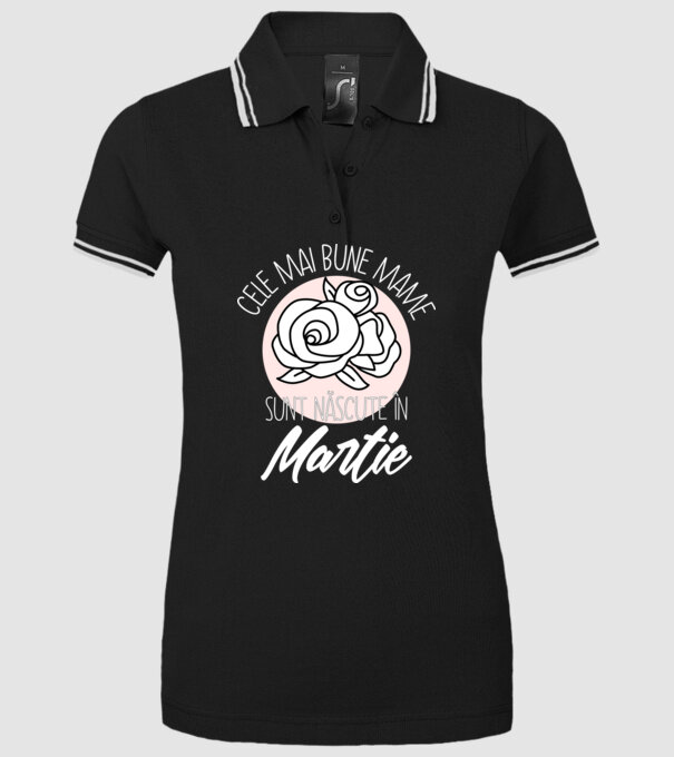 Cele mai bune mame sunt născute în Martie model negru pe tricou
