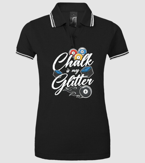 Chalk is my glitter model negru pe tricou