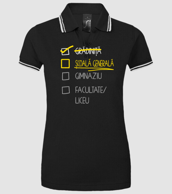 Cheklist educație - grădiniță negru model negru pe tricou