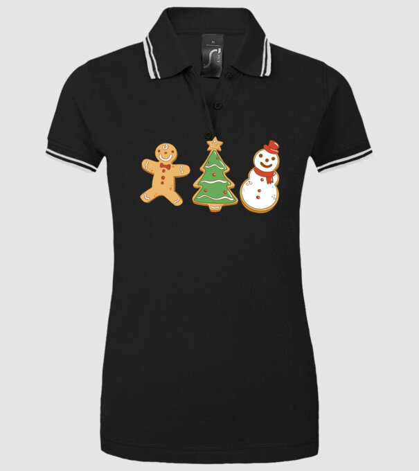 christmas cookies model negru pe tricou