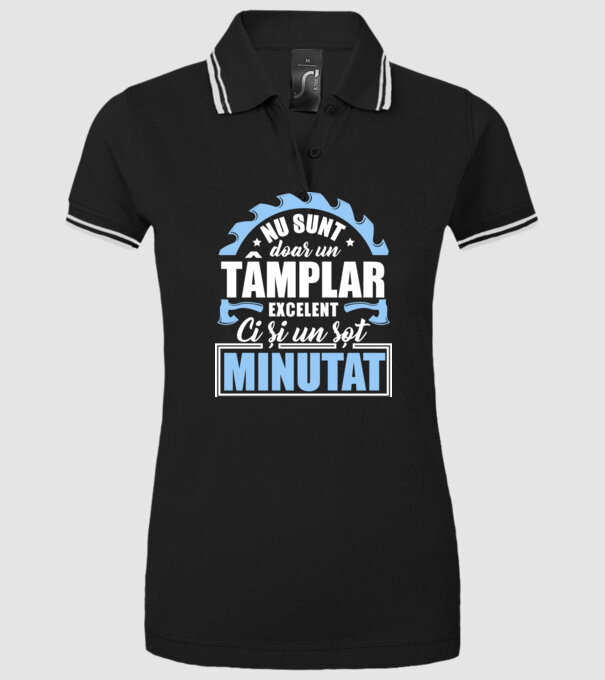 Nu sunt doar un tâmplar excelent, ci și un soț minunat! model negru pe tricou