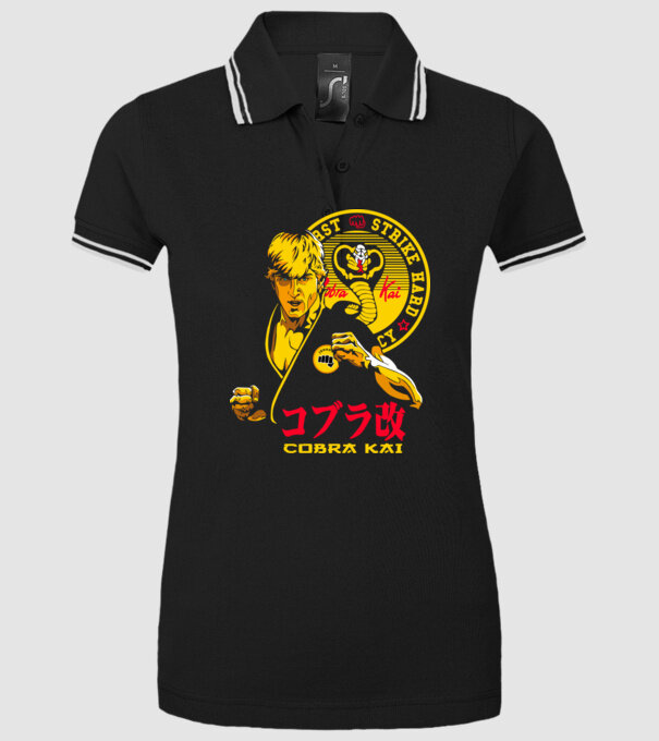 cobra kai poster model negru pe tricou