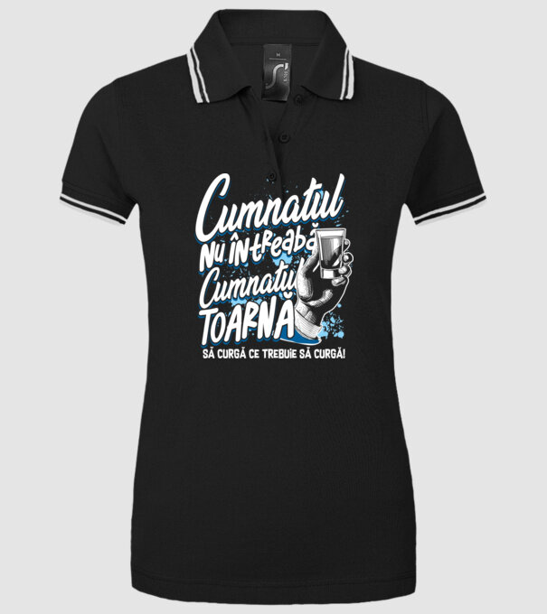 Cumnatul nu întreabă, cumnatul toarnă. Să curgă ce trebuie să curgă! model negru pe tricou