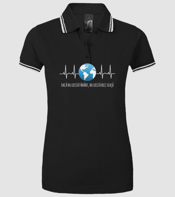 Dacă nu există pământ, nu există nici viață model negru pe tricou