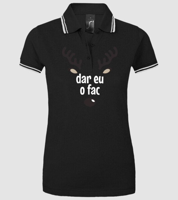 Dar eu o fac crăciun chiar căprioară Negru model negru pe tricou