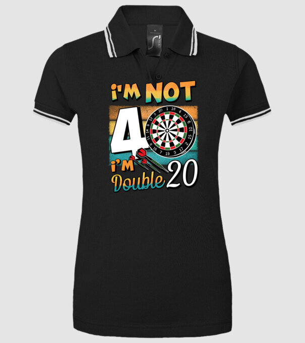 Darts Birthday 40 years old model negru pe tricou