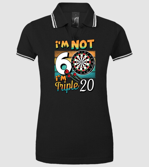 Darts Birthday 60 years old model negru pe tricou