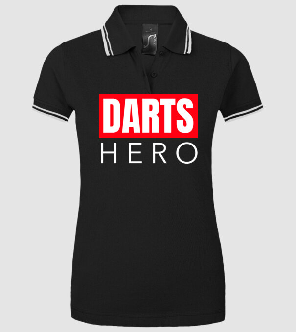 DARTS HERO model negru pe tricou