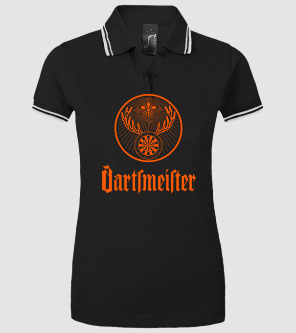 Dartsmeister Dark model negru pe tricou