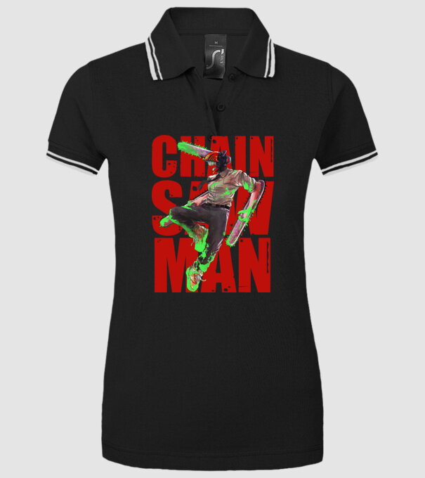 Denji chainsaw man concept model negru pe tricou
