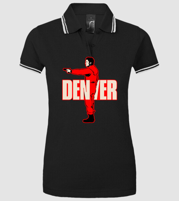 denver la casa de papel model negru pe tricou