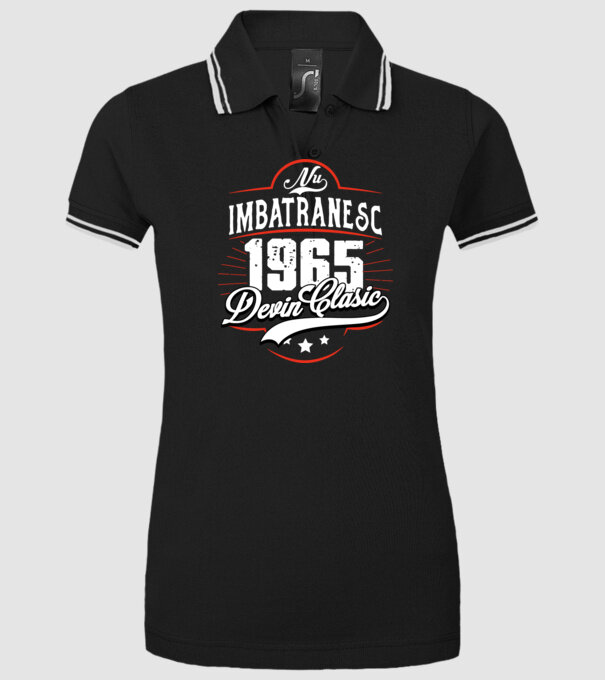 Devin Clasic - 1965 model negru pe tricou