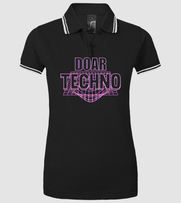 Doar techno model negru pe tricou