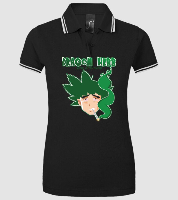 dragon herb smoke model negru pe tricou