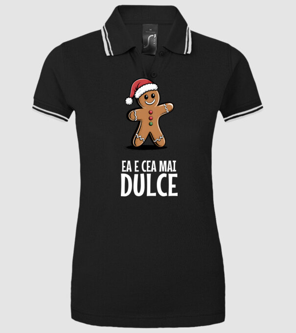 Ea e cea mai dulce Negru model negru pe tricou